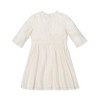 Girls' Organic Flutter Sleeve Tiered Eyelet Dress, Kids - 3 of 3