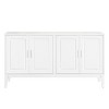 NicBex 60" Modern Sideboard,Kitchen Storage Cabinets with 4 Doors and 2 Removable Shelves,Antique Black/White/Black - 2 of 4