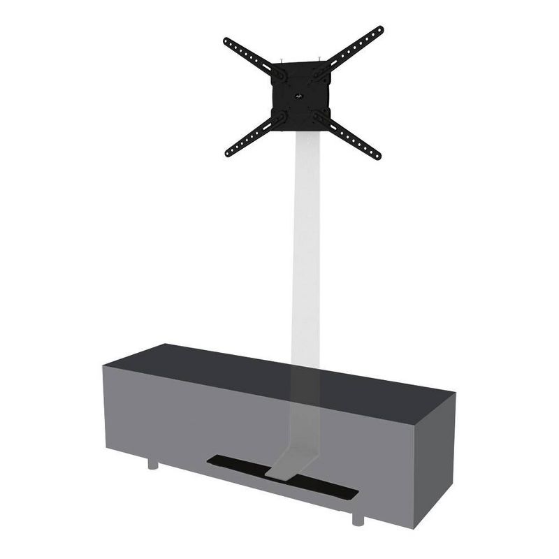 Floor Mount with TV Stand for TVs up to 80&#34; White - AVF, 6 of 9