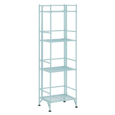 45" Xtra Storage 4 Tier Folding Metal Shelf Sea Foam - Breighton Home