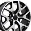 OE Wheels LLC CV92-20090-6550-27MB Black Machined Wheel Painted (20 x 9. inches /6 x 139 mm, 27 mm Offset) - 4 of 4