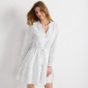 Lands' End Women's Long Sleeve Eyelet Mini Popover Dress - 4 of 4