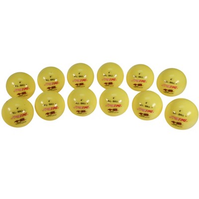 Sportime Inflatable Balls, Multi-Purpose, 4 Inches, Yellow, Pack of 12
