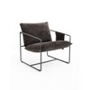 Hanging Upholstered Armchair with Arm Pockets and Crushed Foam Cushion - 3 of 4