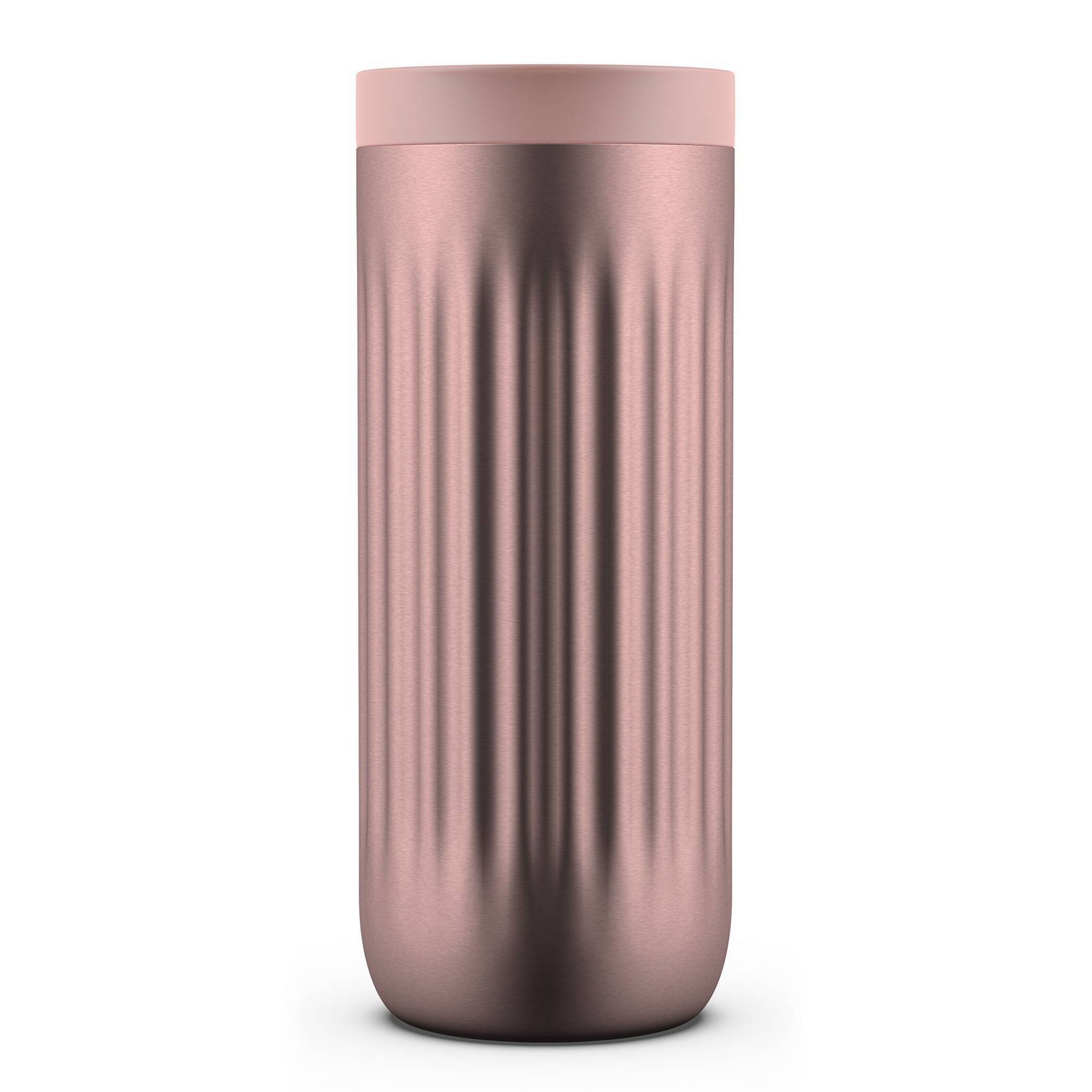 Ello 16oz Stainless Steel Travel Mug Rose Gold: Dishwasher-Safe Coffee Cup for Hot & Cold Beverages
