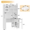 Kumasinova 43" Computer Desk with Drawers&Cabinets,Office Desk with 90° Swivel Top,Standing Desk with Shelves,Gaming Desk for Living/Bed Room - 3 of 4