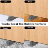 Attop Rubber Door Stoppers 4 Pack for Bottom of Door - Heavy Duty Gray Floor Wedge Stopper for Wood, Tile, Carpet Surfaces (4.8x2.2x1.3in) - 4 of 4