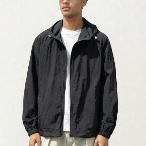 Alilang Men's Lightweight Hooded Windbreaker Jacket with Full Zip