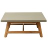 Coffee Table 15"H, Faux Concrete & Acacia Wood, Gray & Natural Finish, Modern Square Design by Zuo Modern - 4 of 4