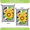 Evergreen Sunflowers and Checks Garden Linen Flag 12.5 x 18 Inches Indoor Outdoor Decor - 4 of 4