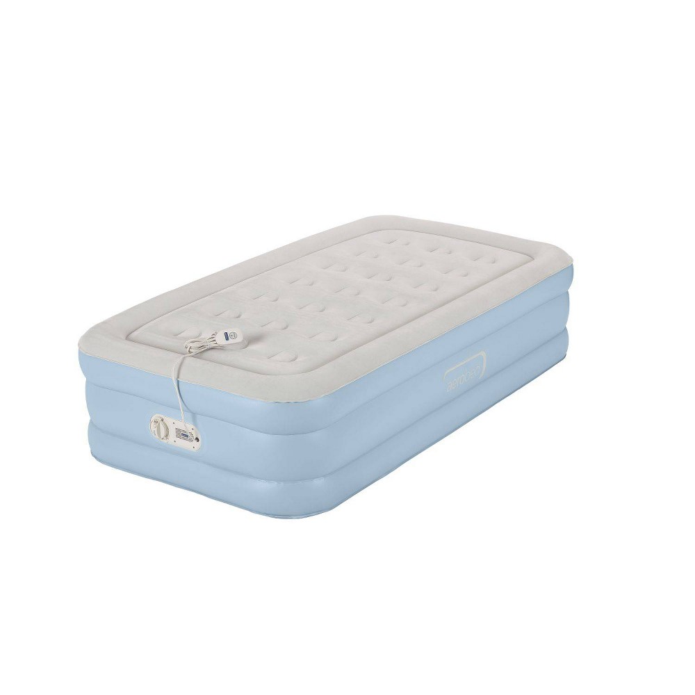 UPC 760433002902 product image for Aerobed One-Touch Comfort Airbed with built in Pump Twin Air Mattress - Lite Blu | upcitemdb.com