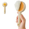 BABYYER Pet Hair Brush With Self Cleaning Button For Cat & Dog , Easy To Remove Loose Undercoat,Needle-tip Massage Beads,No Harm To The Skin - 2 of 4