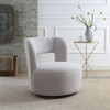 NicBex Swivel Barrel Chair, Comfy Round Accent Chair with Upholstered Performance Fabric for Living Room, Bedroom - 2 of 4
