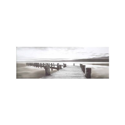 36" x 12" Dock Unframed Wall Canvas Gray - Prinz