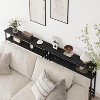 40 Inch Entryway Table, 2-Tier Industrial Console Sofa Table with Storage, Accent Table, for Entry, Hallway, Entrance, Foyer, U-Shaped Metal Frame - 2 of 4