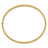 Black Bow Jewelry 4.75mm 14k Yellow Gold Hammered Domed Hinged Bangle Bracelet - 2 of 4