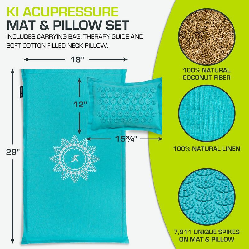 ProsourceFit Ki Acupressure Mat and Pillow Set, 2 of 6