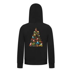 Everyday Kids Christmas Collection Construction Truck Tree Boys Zip up Hoodie – Holiday Sweatshirt - Black - 1 of 2