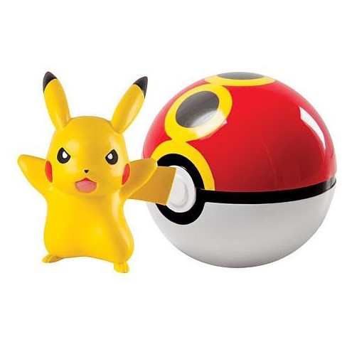 Pokemon Clip N Carry Pokeball Pikachu With Repeat Ball Figure Set
