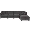 Upholstered Modular Sofa with Removable Storage Ottoman, 2 hidden cup holders, Sectional sofa for Living Room Apartment - 3 of 4