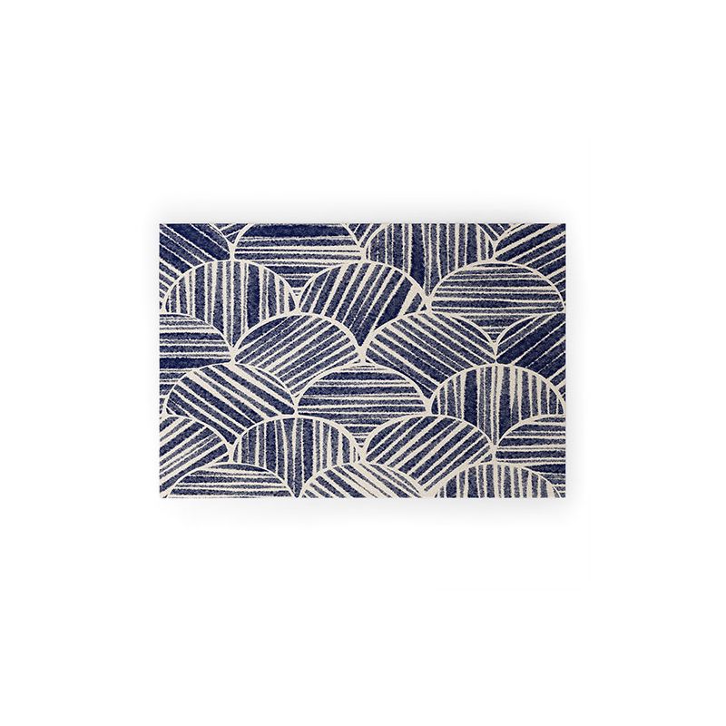 Alisa Galitsyna Navy Blue Striped Pattern Welcome Mat - Society6, 1 of 6