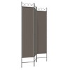 vidaXL 3-Panel Room Divider Anthracite 47.2"x86.6" Fabric - image 4 of 4