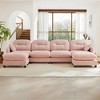 DOMETOUR Modular Sectional U Shaped Couch With Ottoman,Soft Chenille Fabric Tufted Cushion Backrest Design for Bedrooms Living Rooms - 2 of 4