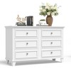 Farmhouse Brown Dresser for Bedroom with 6 Drawer, Double Dresser TV Stand with Vintage Handle, Wide Wood Dressers & Chests of Drawers - 3 of 4