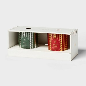 2pk Jar Candle Giftset Forest Fir and Holiday Hearth 11oz - Threshold™ - 1 of 3