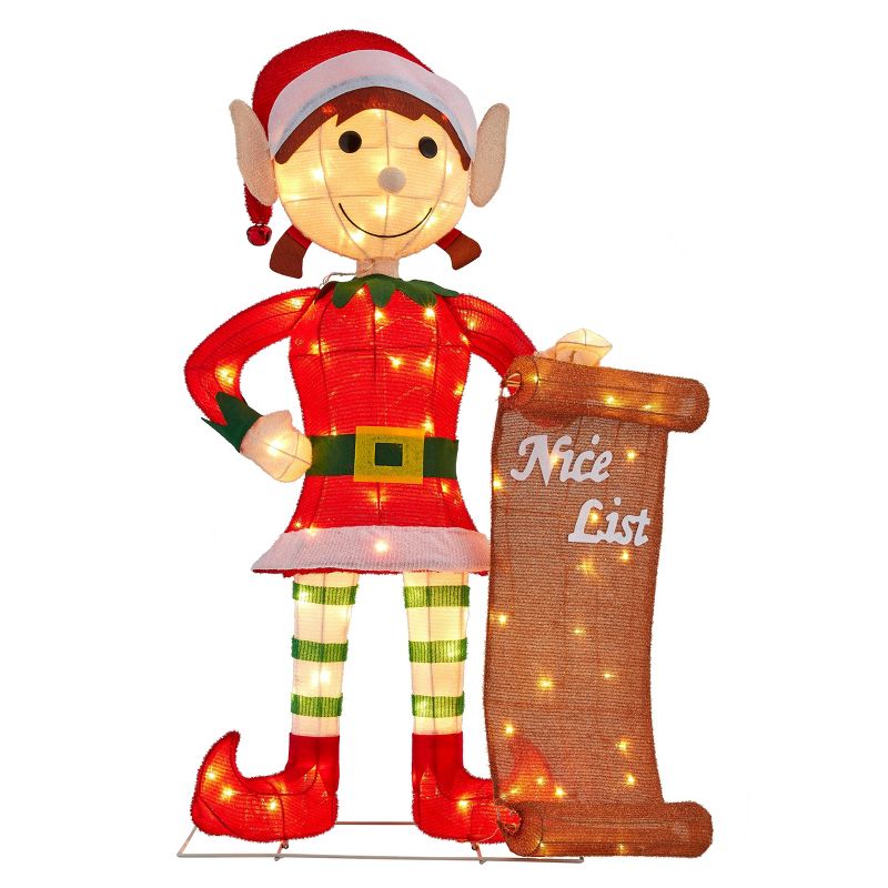 Girl Elf with List Christmas Decor - Haute D&#233;cor, 2 of 3