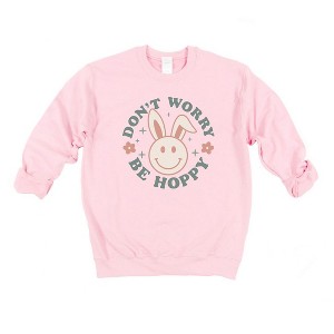Simply Sage Market Women's Graphic Sweatshirt Be Hoppy Smiley Face - 1 of 3