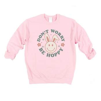 Plus/Reg Long Sleeve Vibrant Pink Sweatshirt With Pink Puff Freckled Poppy  Graphic Print