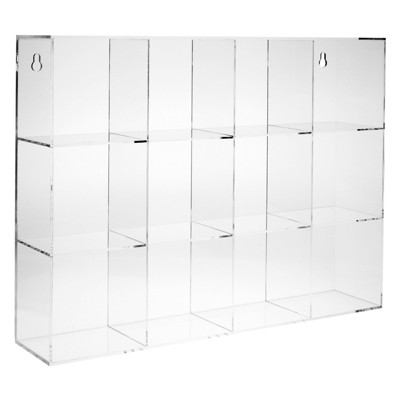 Juvale Small Wall Acrylic Display Case for Figures (Clear, 15.5x11.5x3 In)