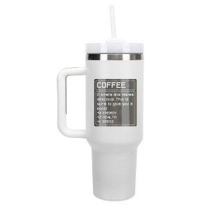 100 North Coffee Energy Video Game Screen Wrap-Around 40 Oz. Stainless Steel Water Bottle Coffee Mug, Spill & Leak Resistant, Travel Tumbler with - 1 of 4