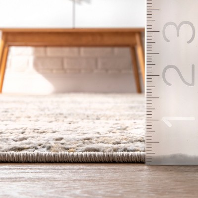 Gold and Silver Abstract 4' x 6' Reversible Area Rug