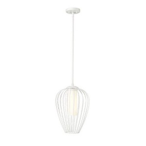 Savanti Modern Tulip Pendant Light - Matte Black, 1-Bulb, Damp Rated, 12" x 16.5" - 1 of 4