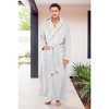 ADR Men's Robe, Plush Fleece Hooded Bathrobe Man, Long Warm Cozy Bath Robe Man - 2 of 4