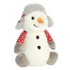 Aurora Small Aspen Snowman With Hat Holiday Festive Stuffed Animal White 8.5" - 2 of 4