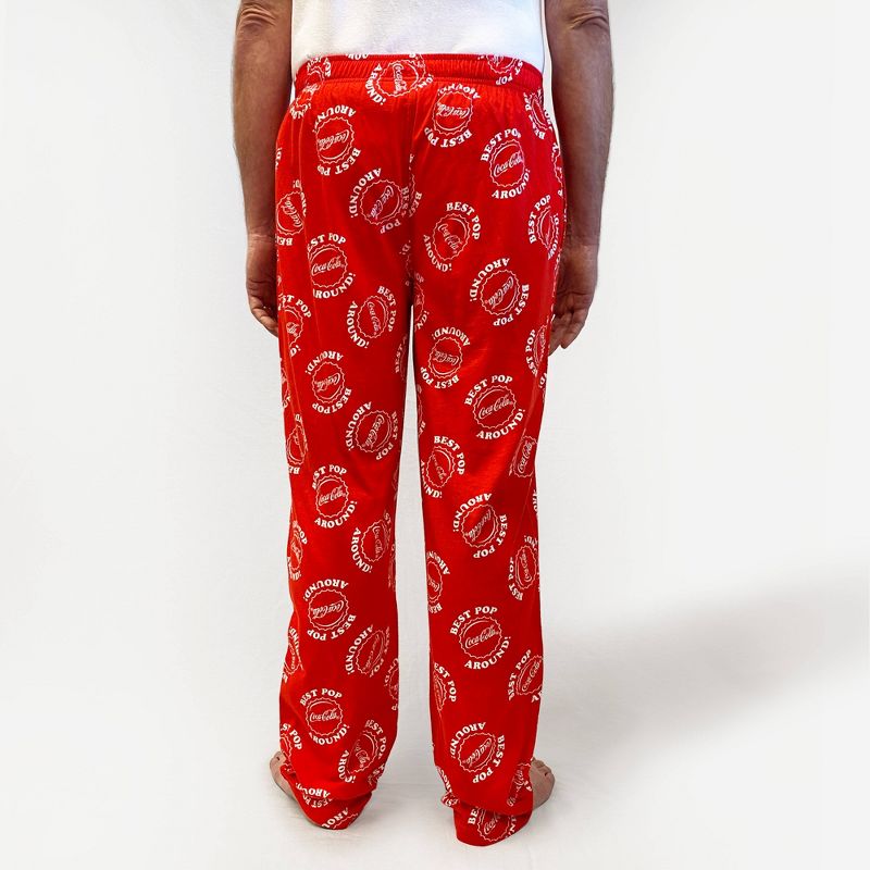 Men&#39;s Coca-Cola Best Pop Around Print Lounge Pajama Pants - Red, 2 of 5