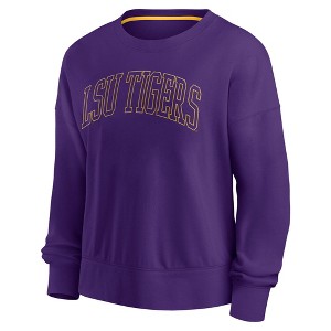 NCAA LSU Tigers Women's Crew Shirt - 1 of 3