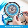 Unique Bargains Metal DIY Craft Macrame Wreath Moon Shape Dream Catcher Rings 4 Sizes - 3 of 4