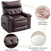 360° Rocker Recliner Chair with Side Pocket, Electric Recliner Chair PU Leather ,Plush Lounge Chair for Living Room, Bedroom - 3 of 4