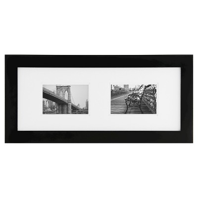 2 Openings 4"x6" Frame Black - Gallery Solutions