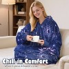 Catalonia Women's Casual Blanket Hoodie Sweatshirt, Cozy Fleece Blanket Pullover Sweater with front Pocket, Clothing Cozy Gift for Wife Woman - 2 of 4