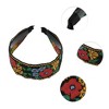 Unique Bargains Women's Classic Embroidery Bohemia Headband 1.97" Wide Black 1 Pc - image 3 of 4