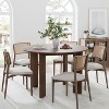 PexFix 45" Walnut Solid Wood Farmhouse Dining Table Round Wood Top for Modern Dining Rooms & Family Gatherings - 4 of 4