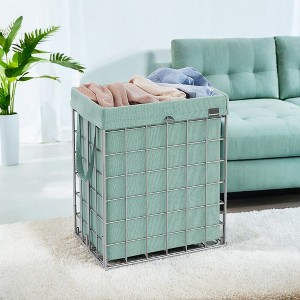 Laundry Hamper, 23.8 Gal. (90L) Laundry Basket, Collapsible Clothes Hamper, Removable and Washable Liner for Bedroom Bathroom - 1 of 4
