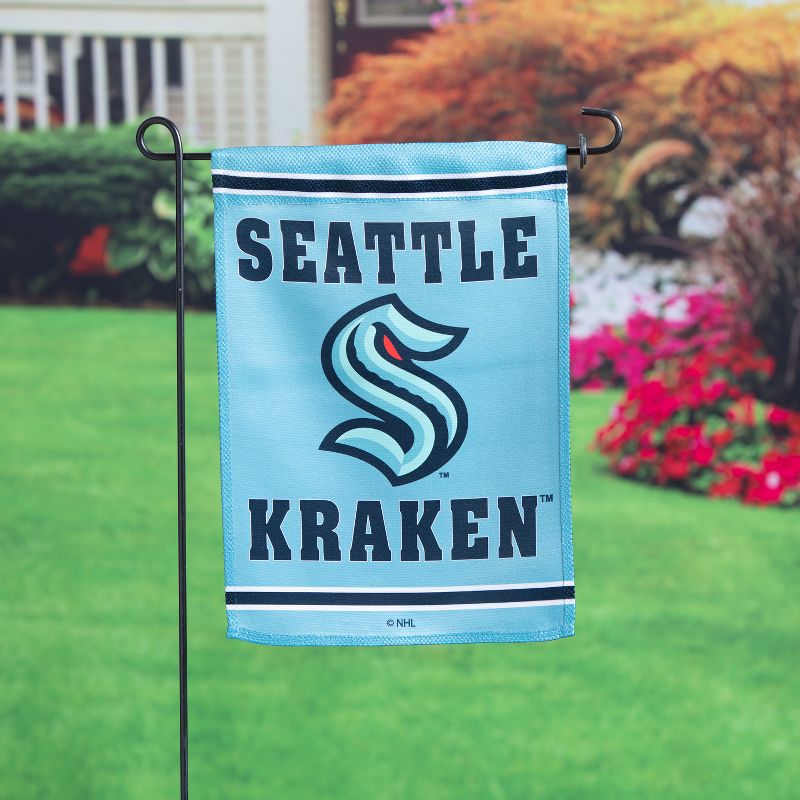 Evergreen Garden Flag Embossed Suede, Seattle Kraken Double Sided Indoor Outdoor Decor 18" x 12.5", 3 of 6