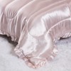 Silky Satin Comforter Set with Sheet Set, Ruffle Pinch Pleat Bedding, Luxury Soft Hotel Satin Quilt Set with Cushion Cover - 4 of 4