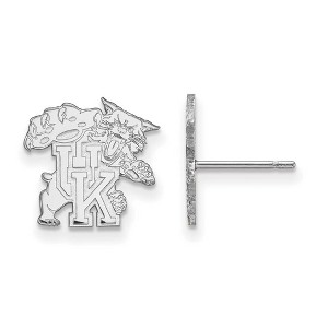 Black Bow Jewelry 10k White Gold Kentucky Wildcats NCAA Post Earrings - 1 of 3